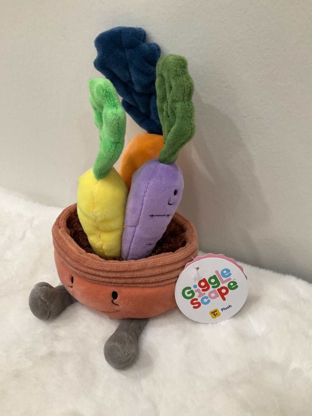 Gigglescape Carrots in a Pot Plant  Plush Toy NEW with tags - Picture 3 of 6